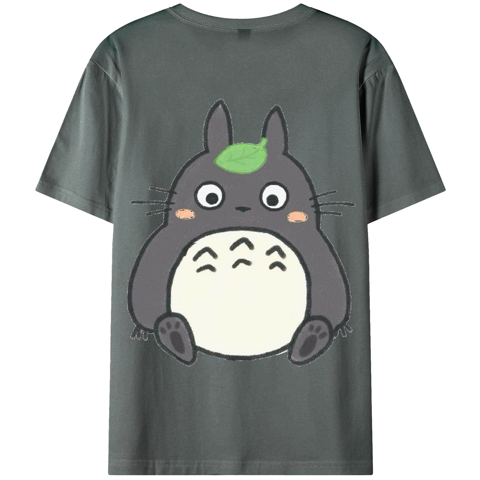 （画像用） となりのトトロ 草壁メイ 草壁サツキ My Neighbor Totoro Satsuki Kusakabe Mei Kusakabe 綿100％ メンズ半袖Tシャツ（バックプリント） 通気性